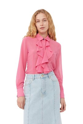 Ganni Bluse Rüschen