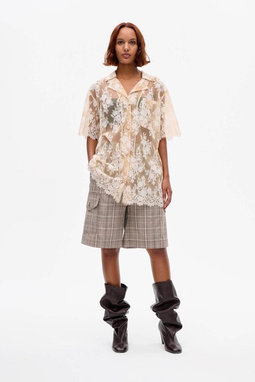 Baum Und Pferdgarten Shirt aus Spitze