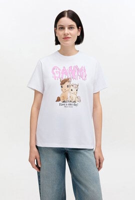 Ganni Basic Cotton Jersey T-Shirt