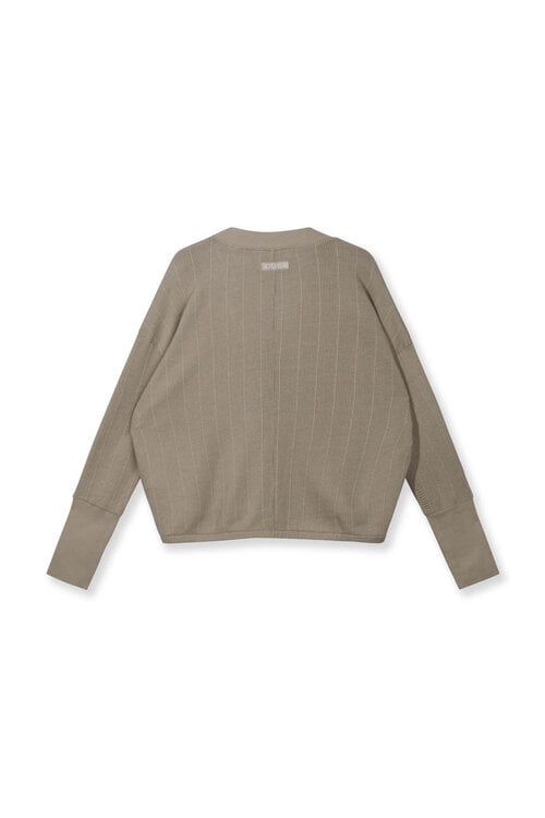 10Days V-Ausschnitt Mesh Cardigan fog