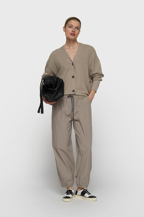 10Days V-Ausschnitt Mesh Cardigan fog