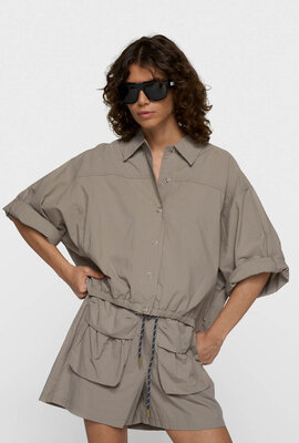 10Days weite Crinkle-Jacke fog