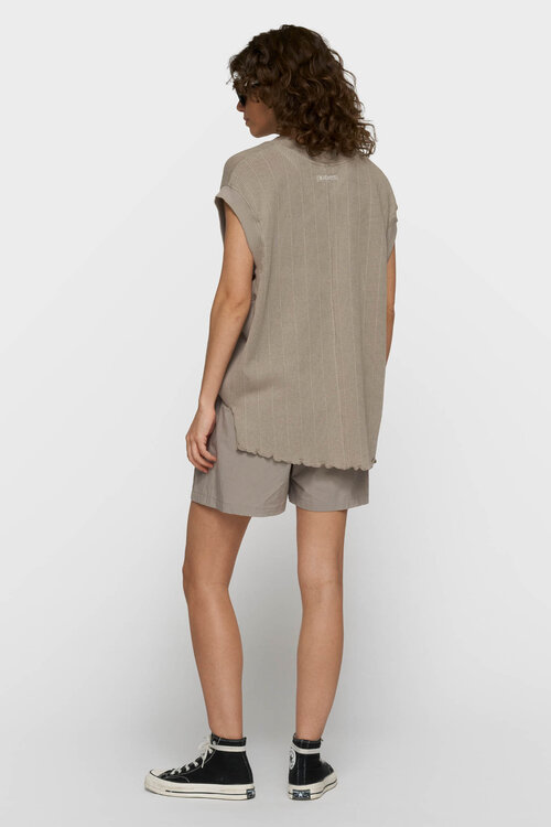10Days V-Ausschnitt Mesh-Top fog