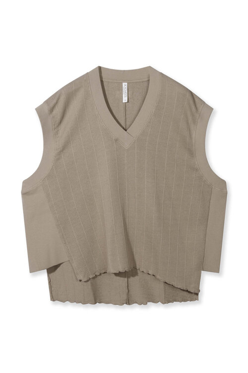 10Days V-Ausschnitt Mesh-Top fog