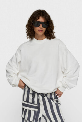 10Days Baseball-Sweater Yin Yang Ecru
