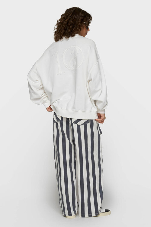 10Days Baseball-Sweater Yin Yang Ecru