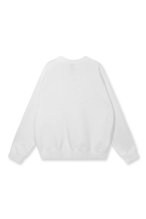 10Days Baseball-Sweater Yin Yang Ecru