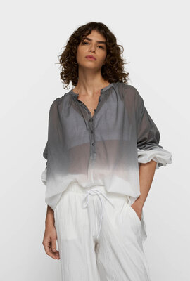 10Days Dip-Dye-Bluse Mid Grey