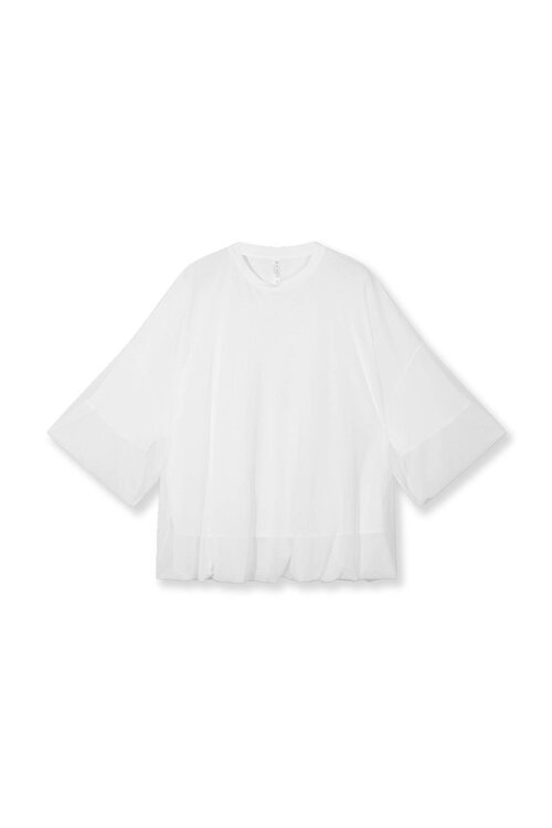 10Days Mesh Balloon Tee Ecru