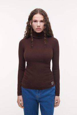 Studio AR by Arma Ava gestrickter Rollkragenpullover braun