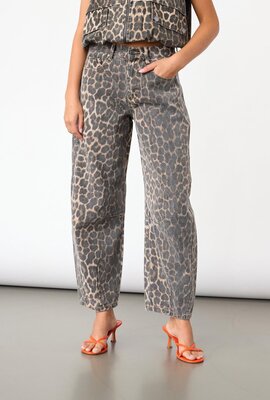 Sister Point Fiora Barrel-Hose Leopardenmuster