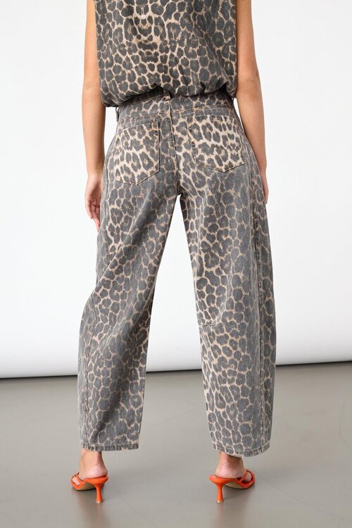 Sister Point Fiora Barrel-Hose Leopardenmuster