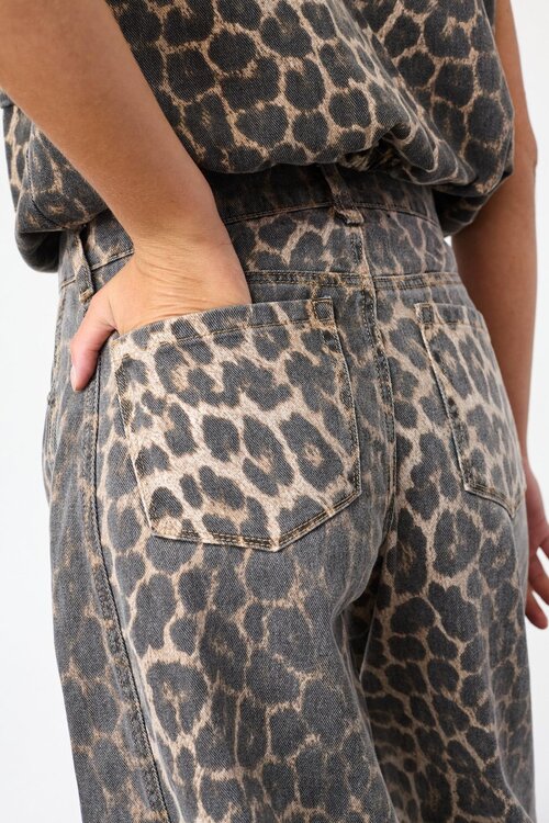 Sister Point Fiora Barrel-Hose Leopardenmuster