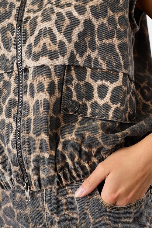 Sister Point Garwin Gilet Leopardenmuster