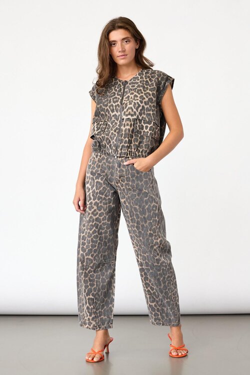 Sister Point Garwin Gilet Leopardenmuster