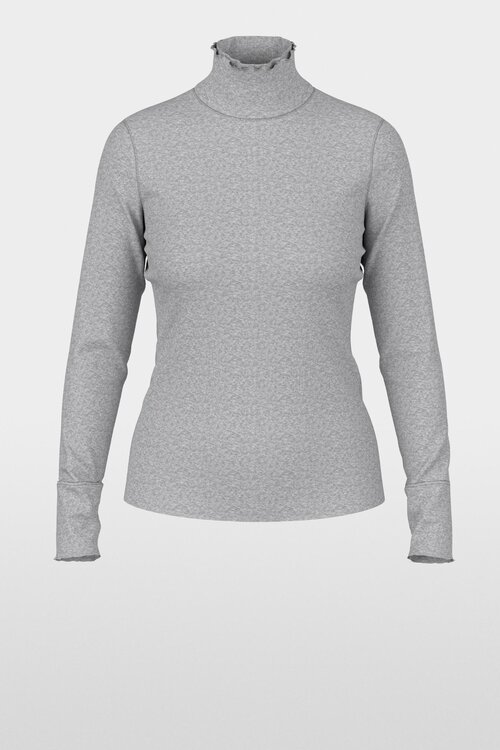Marc Cain T-Shirt mit Rollkragen grau