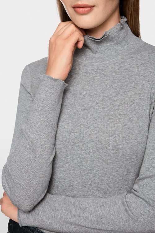 Marc Cain T-Shirt mit Rollkragen grau