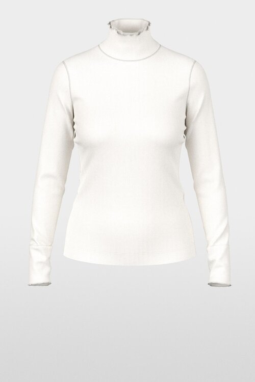 Marc Cain T-Shirt mit Turtle Neck ecru
