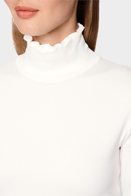 Marc Cain T-Shirt mit Turtle Neck ecru