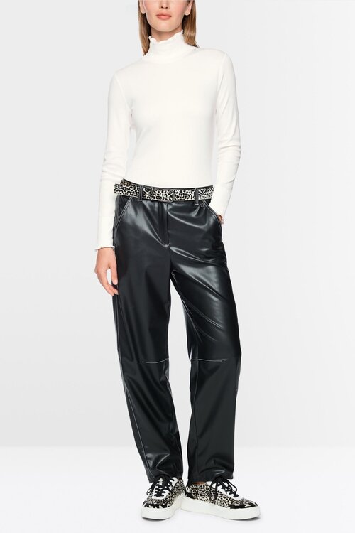 Marc Cain T-Shirt mit Turtle Neck ecru