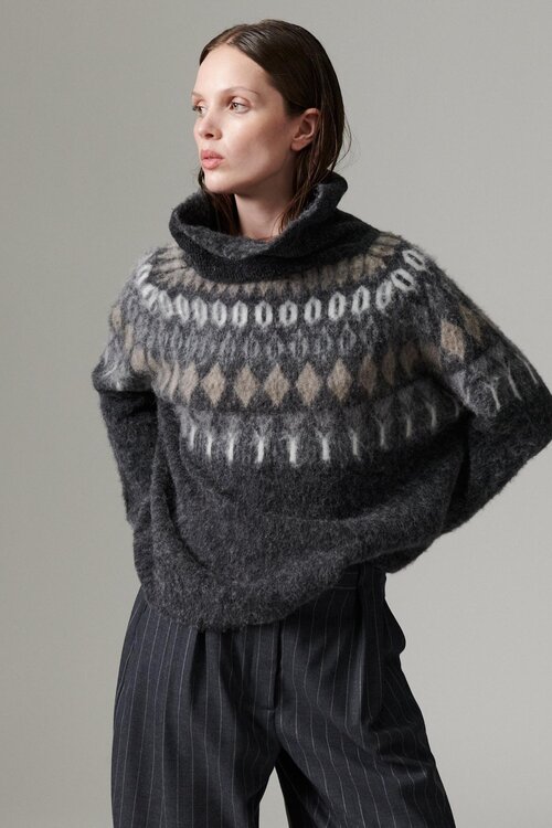 Day Birger et Mikkelsen Reidar Strickpullover Anthrazit