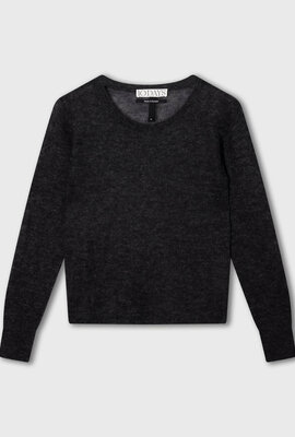 10Days schmaler fein gestrickter Pullover antra