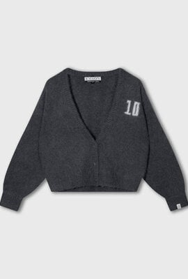 10Days hairy knit Strickjacke antra