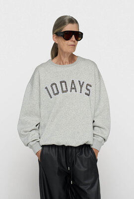 10Days Statement-Sweater Logo grau