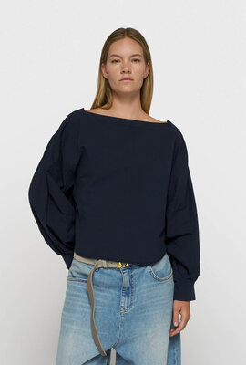 10Days Boatneck-Bluse Popeline Night