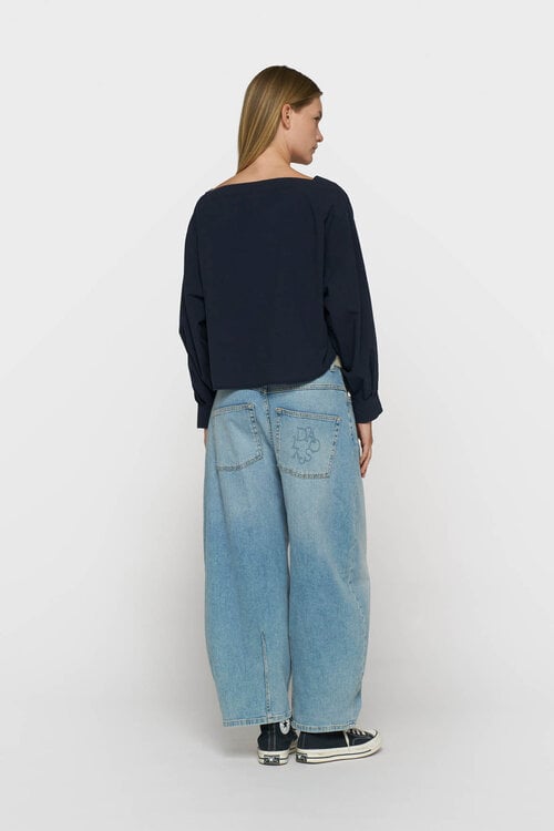 10Days Boatneck-Bluse Popeline Night
