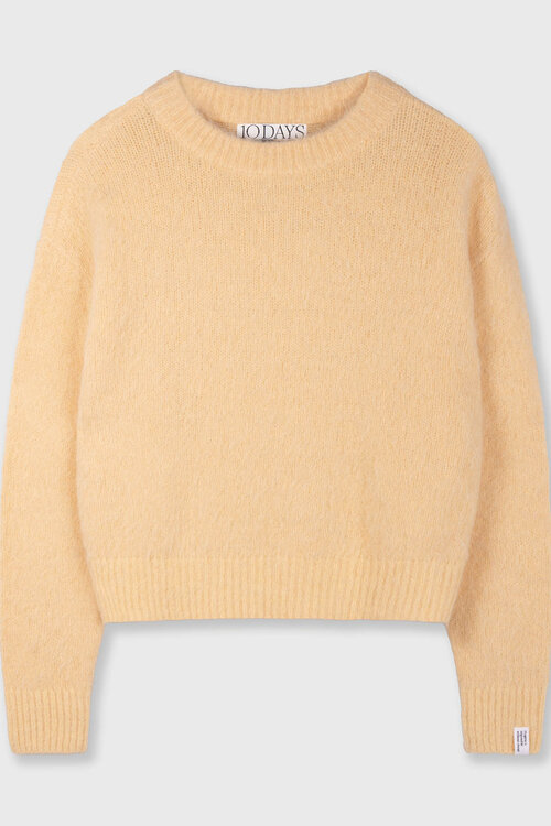 10Days hairy knit Pullover camel