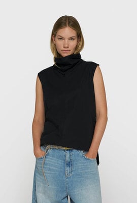 10Days Drape-Top Fleece Schwarz