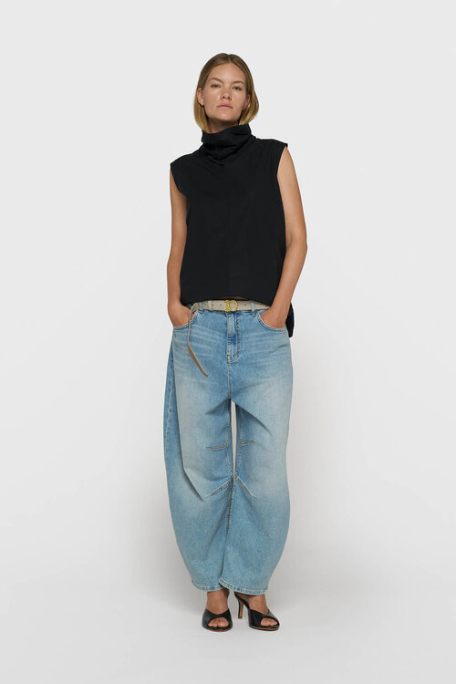 10Days Drape-Top Fleece Schwarz