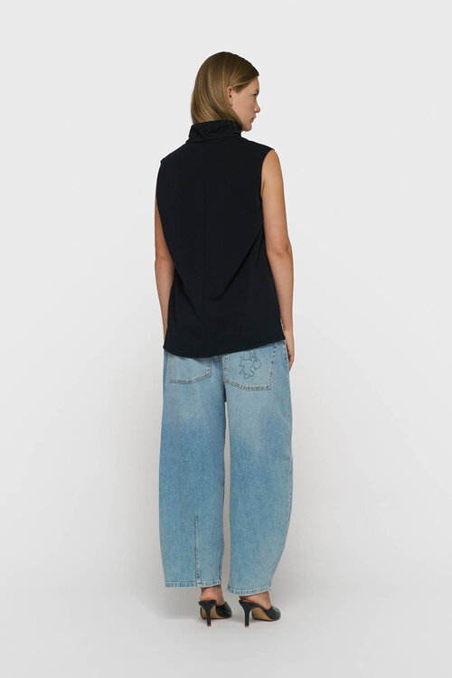 10Days Drape-Top Fleece Schwarz