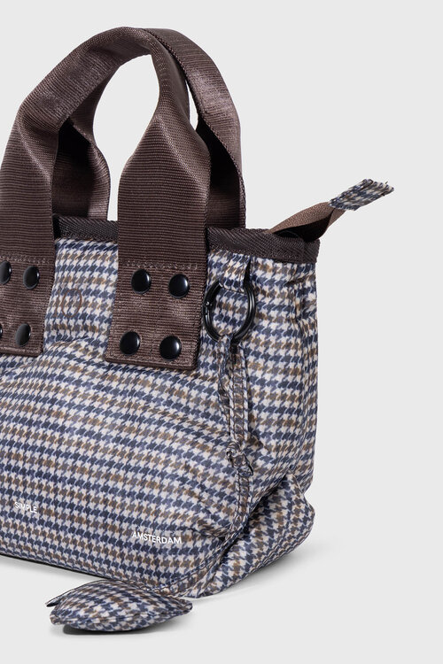 10Days kleine gepolsterte Shopper mit Karomuster