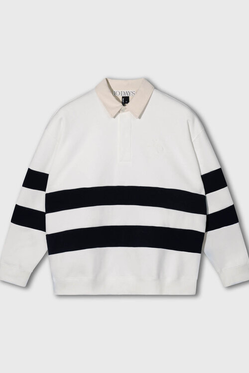10Days Statement Rugby-Sweater mit Streifen