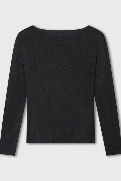 10Days Langarmshirt Modal Anthrazit