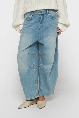 10Days wide tapered Denimhose blau