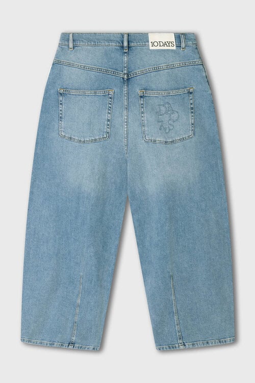 10Days wide tapered Denimhose blau
