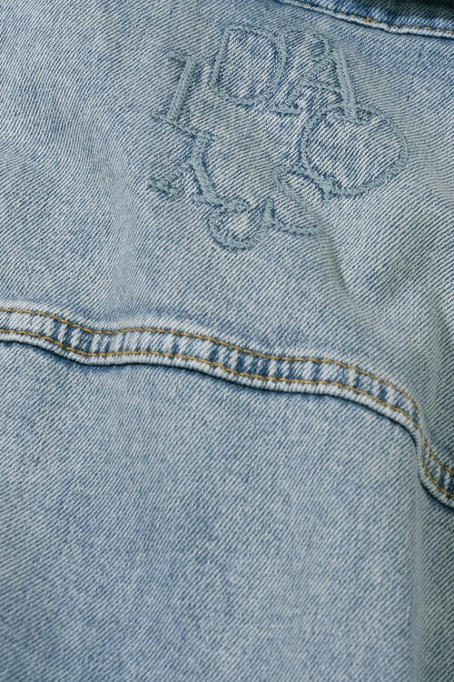 10Days cropped Denim-Gilet blau