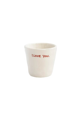 Anna & Nina Weiße Espresso-Tasse Ich liebe dich