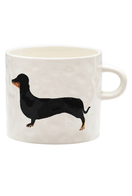 Anna & Nina Weiße Dachshund-Tasse