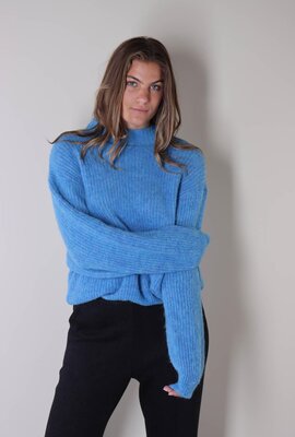 American Vintage Blauer Strickpullover