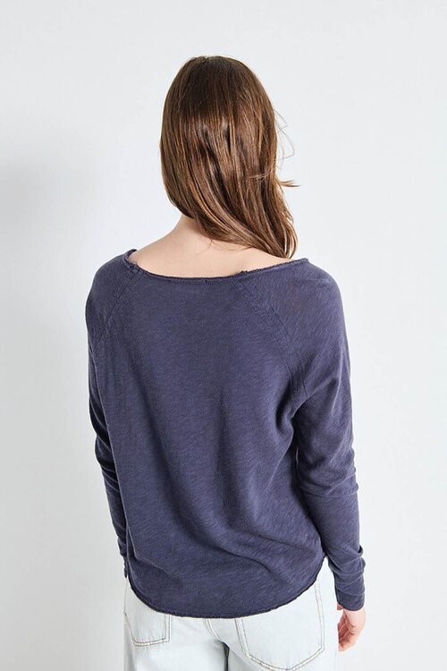 American Vintage Marineblaues Hemd