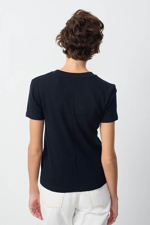 American Vintage Schwarzes T-Shirt