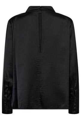 Co'couture Schwarze Helen-Knopfbluse