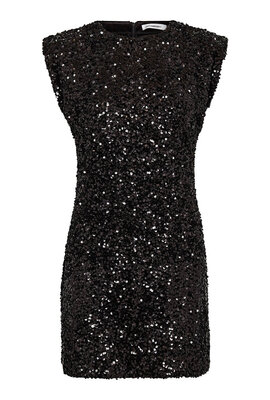 Co'couture Schwarzes Roslyn Paillettenkleid