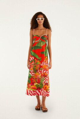 Farm Rio Rote Frucht Trolley Kleid