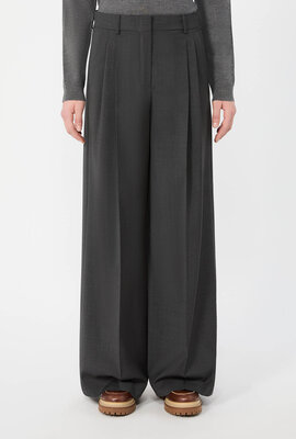 Max Mara Weekend Wide Leg Hose Grau