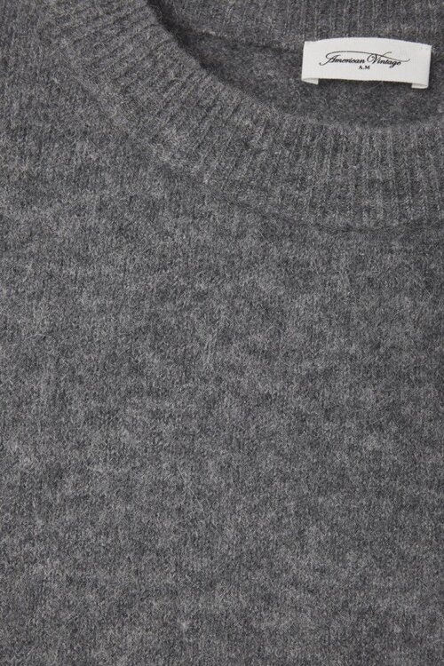 American Vintage Grauer Strickpullover